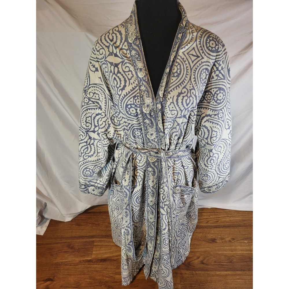 NWT Ten Thousand Villages Paisley Cotton Robe NWT
